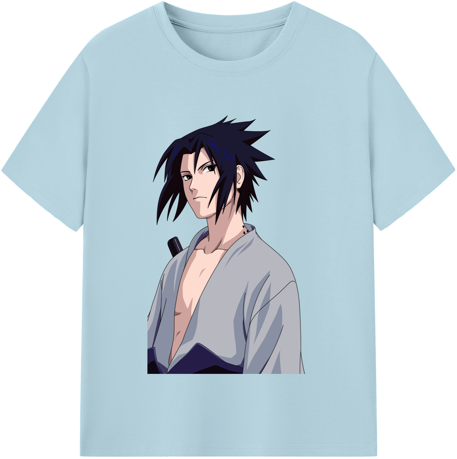 （画像用） NARUTO -ナルト- うちは サスケ Uchiha Sasuke 綿100％半袖Tシャツ（フロントプリント）